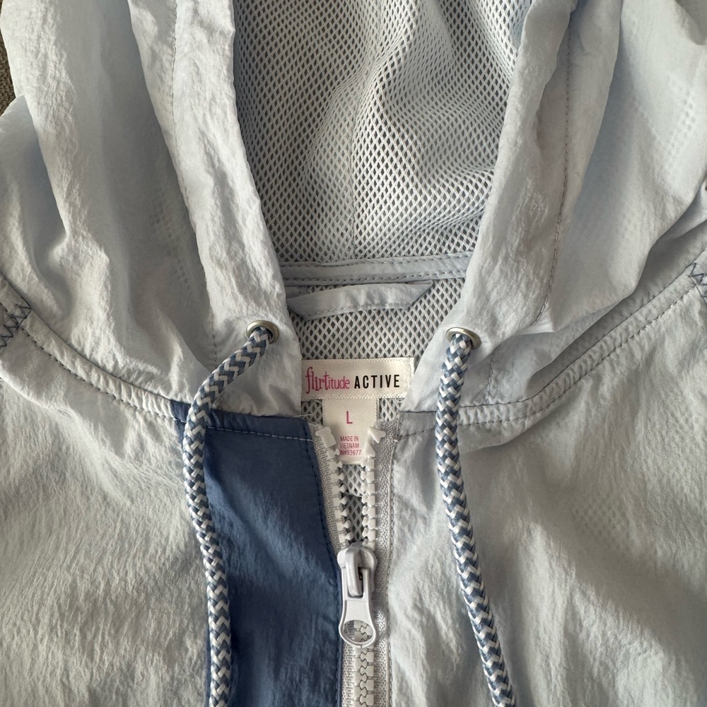 Flirtitude Active Light Blue and White Jacket